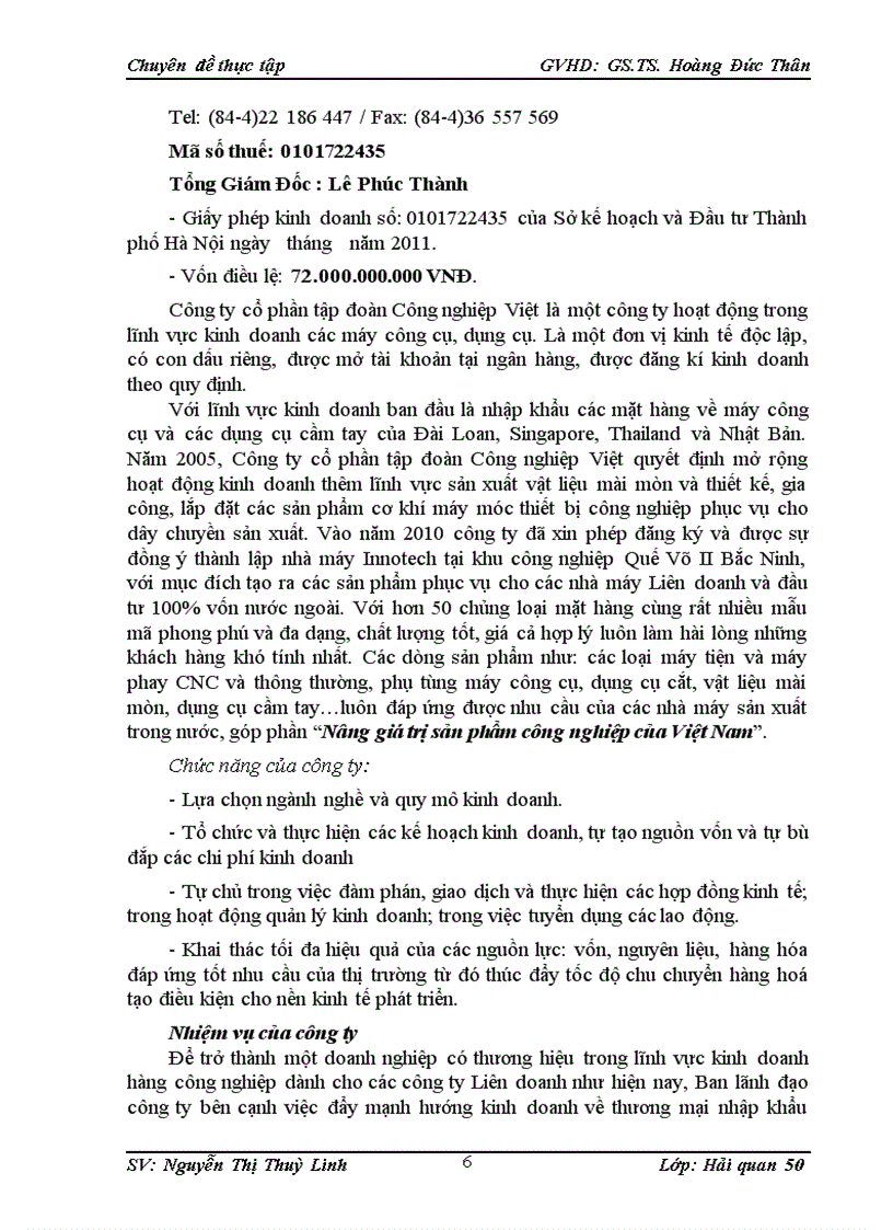 image for page Nhập khẩu hàng hóa của công ty cổ phần tập đoàn Công nghiệp Việt Hiện trạng và phương hướng phát triển
