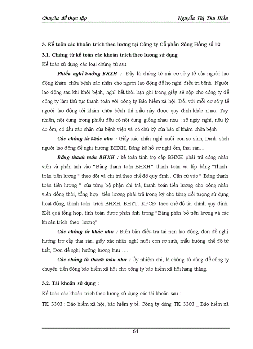 image for page Hoàn thiện kế toán tiền lương và các khoản trích theo lương tại Công ty Cổ phần Sông Hồng số 10