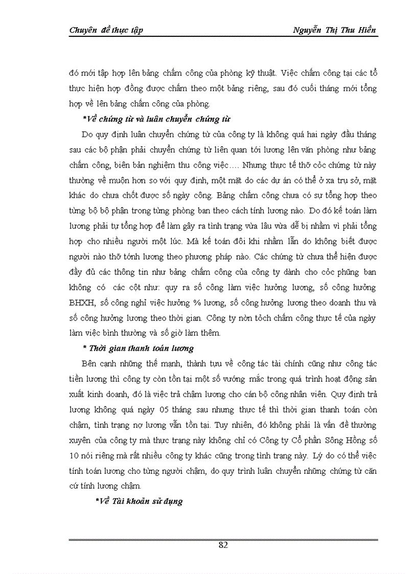 image for page Hoàn thiện kế toán tiền lương và các khoản trích theo lương tại Công ty Cổ phần Sông Hồng số 10