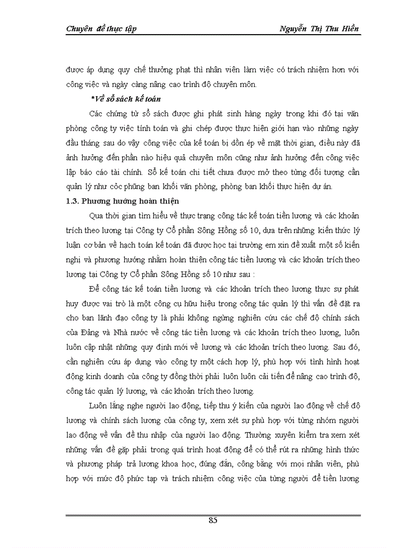 image for page Hoàn thiện kế toán tiền lương và các khoản trích theo lương tại Công ty Cổ phần Sông Hồng số 10