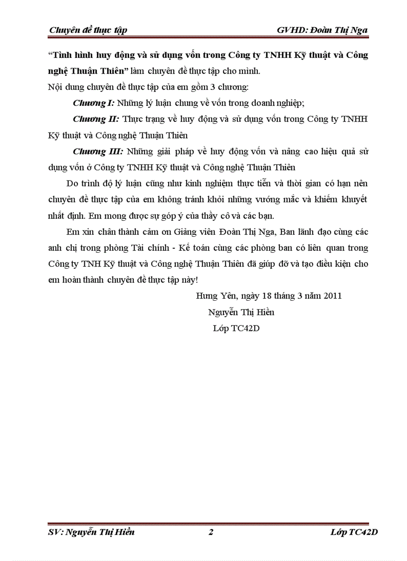 image for page Tình hình huy động và sử dụng vốn trong Công ty TNHH Kỹ thuật và Công nghệ Thuận Thiên