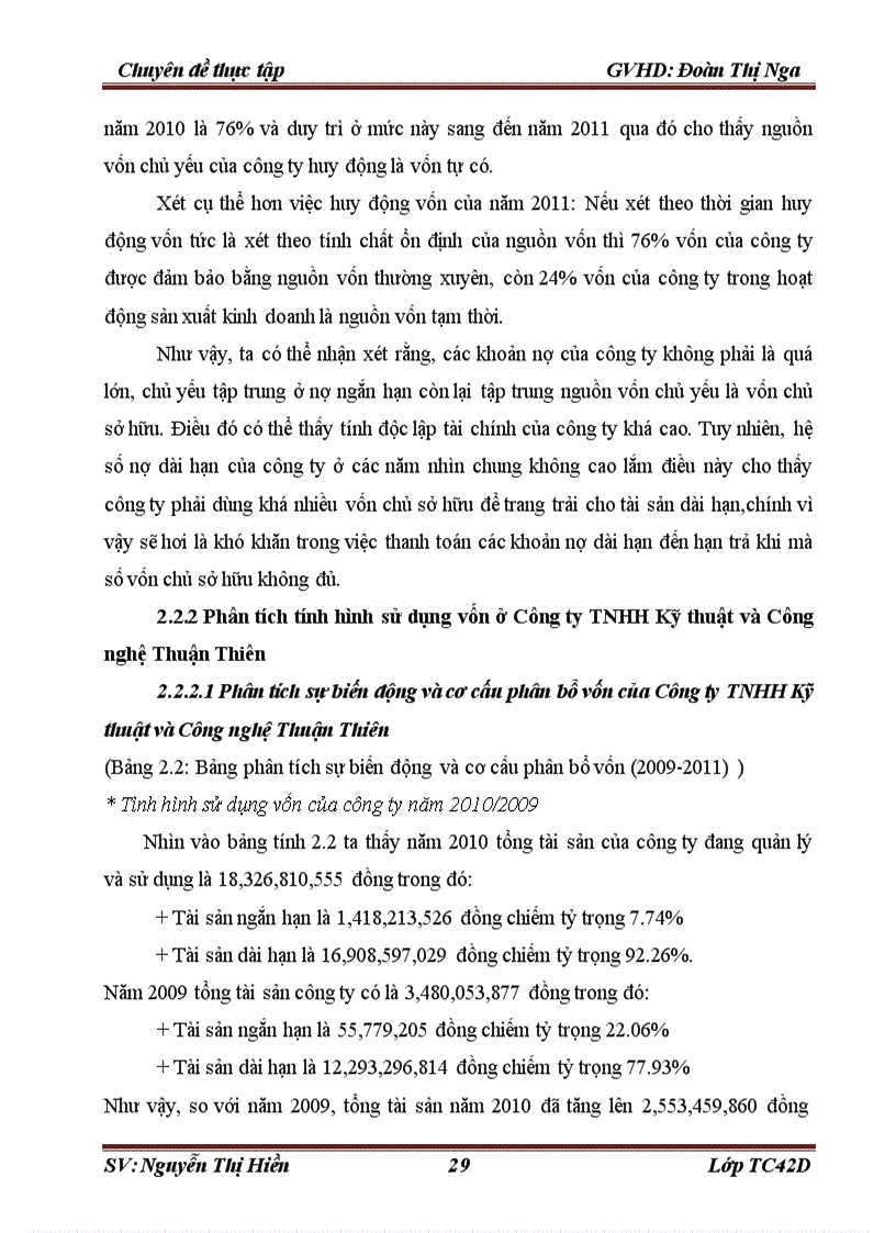 image for page Tình hình huy động và sử dụng vốn trong Công ty TNHH Kỹ thuật và Công nghệ Thuận Thiên