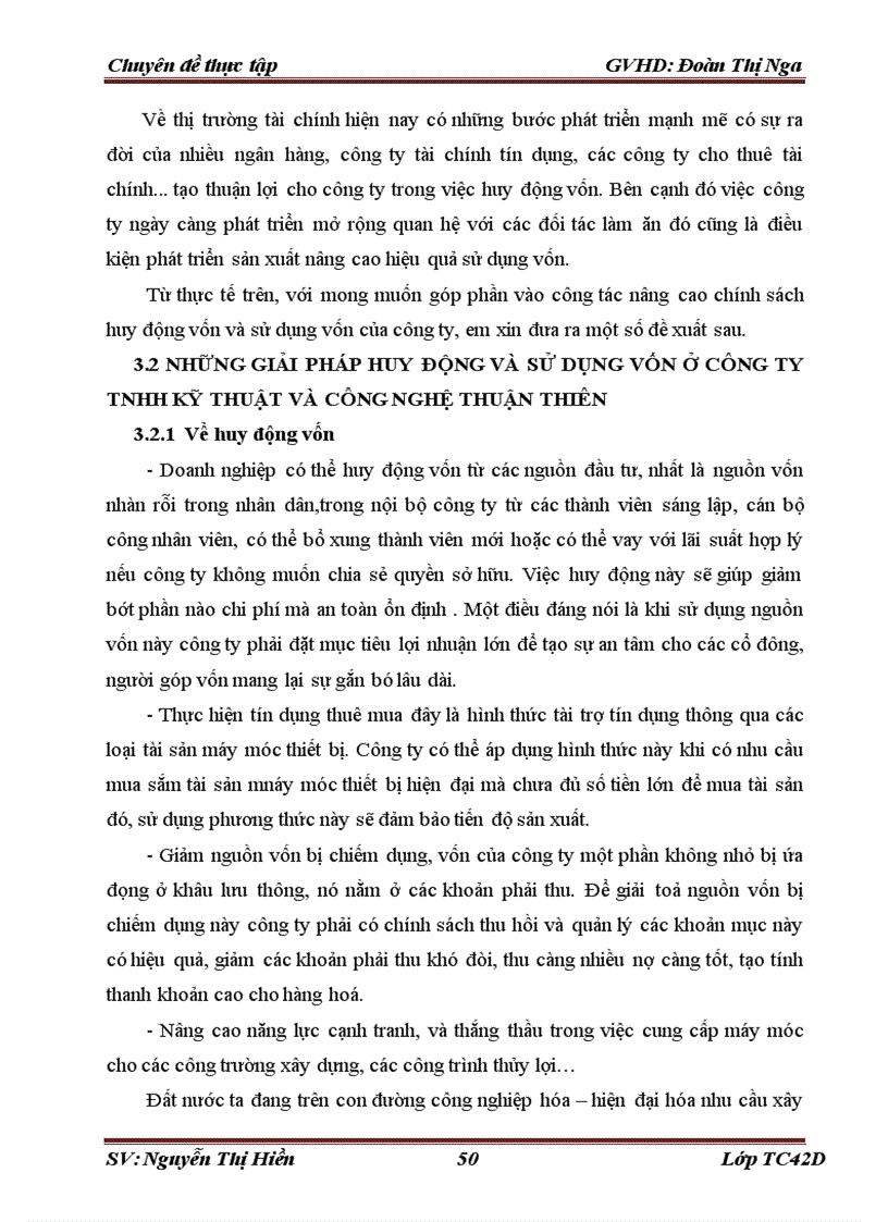 image for page Tình hình huy động và sử dụng vốn trong Công ty TNHH Kỹ thuật và Công nghệ Thuận Thiên