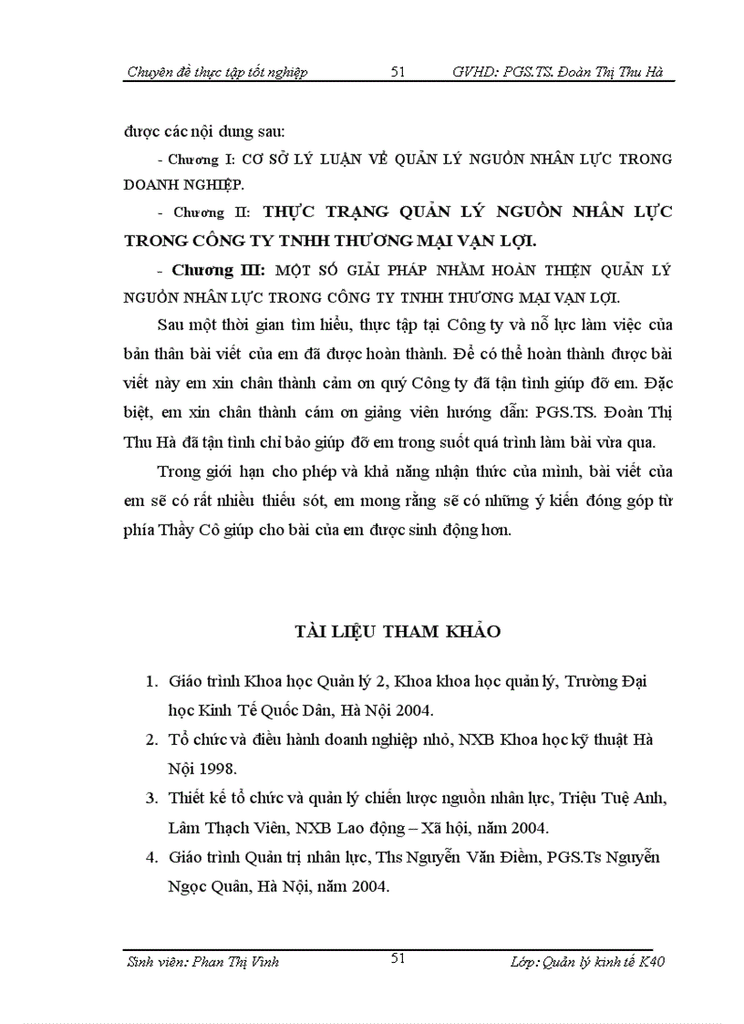 image for page Một số giải pháp nhằm hoàn thiện quản lý nguồn nhân lực tại Công ty TNHH Thương Mại Vạn Lợi