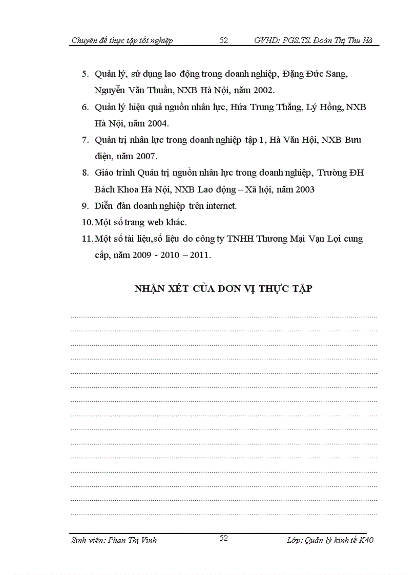 image for page Một số giải pháp nhằm hoàn thiện quản lý nguồn nhân lực tại Công ty TNHH Thương Mại Vạn Lợi