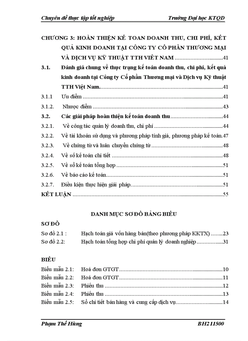 image for page Hoàn thiện kế toán doanh thu chi phí và xác định kết quả kinh doanh tại Công ty Cổ phần Thương mại và Dịch vụ Kỹ thuật TTH Việt Nam