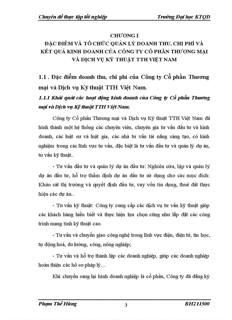 image for page Hoàn thiện kế toán doanh thu chi phí và xác định kết quả kinh doanh tại Công ty Cổ phần Thương mại và Dịch vụ Kỹ thuật TTH Việt Nam
