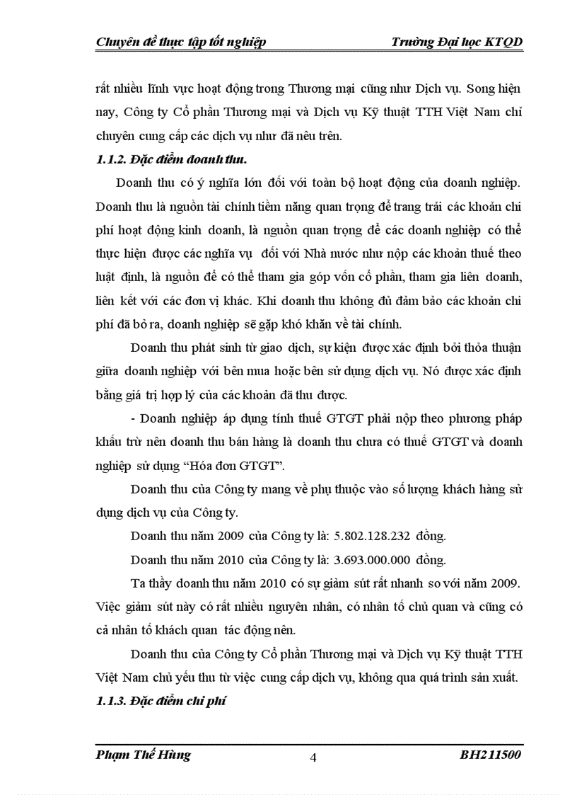 image for page Hoàn thiện kế toán doanh thu chi phí và xác định kết quả kinh doanh tại Công ty Cổ phần Thương mại và Dịch vụ Kỹ thuật TTH Việt Nam