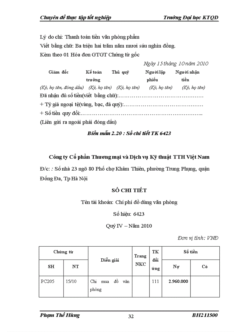 image for page Hoàn thiện kế toán doanh thu chi phí và xác định kết quả kinh doanh tại Công ty Cổ phần Thương mại và Dịch vụ Kỹ thuật TTH Việt Nam