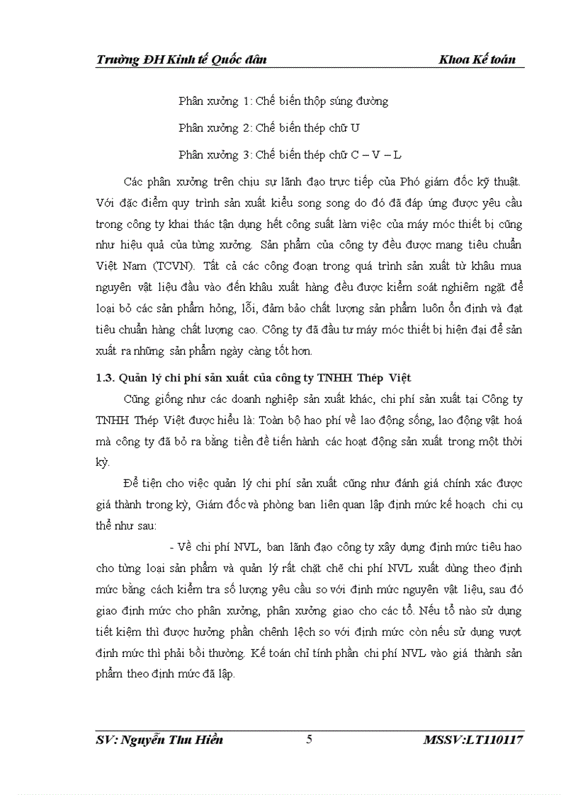 image for page Hoàn thiện kế toán chi phí sản xuất và tính giá thành sản phẩm tại công ty TNHH Thép Việt