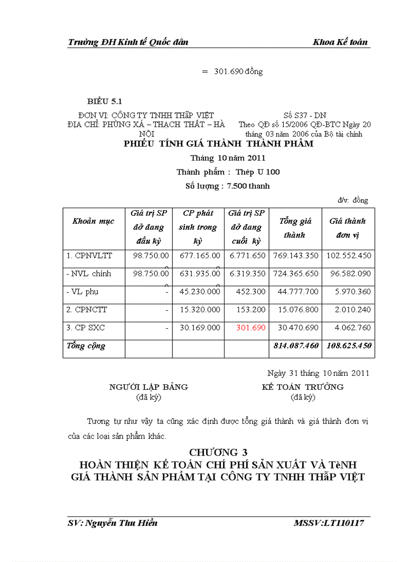image for page Hoàn thiện kế toán chi phí sản xuất và tính giá thành sản phẩm tại công ty TNHH Thép Việt