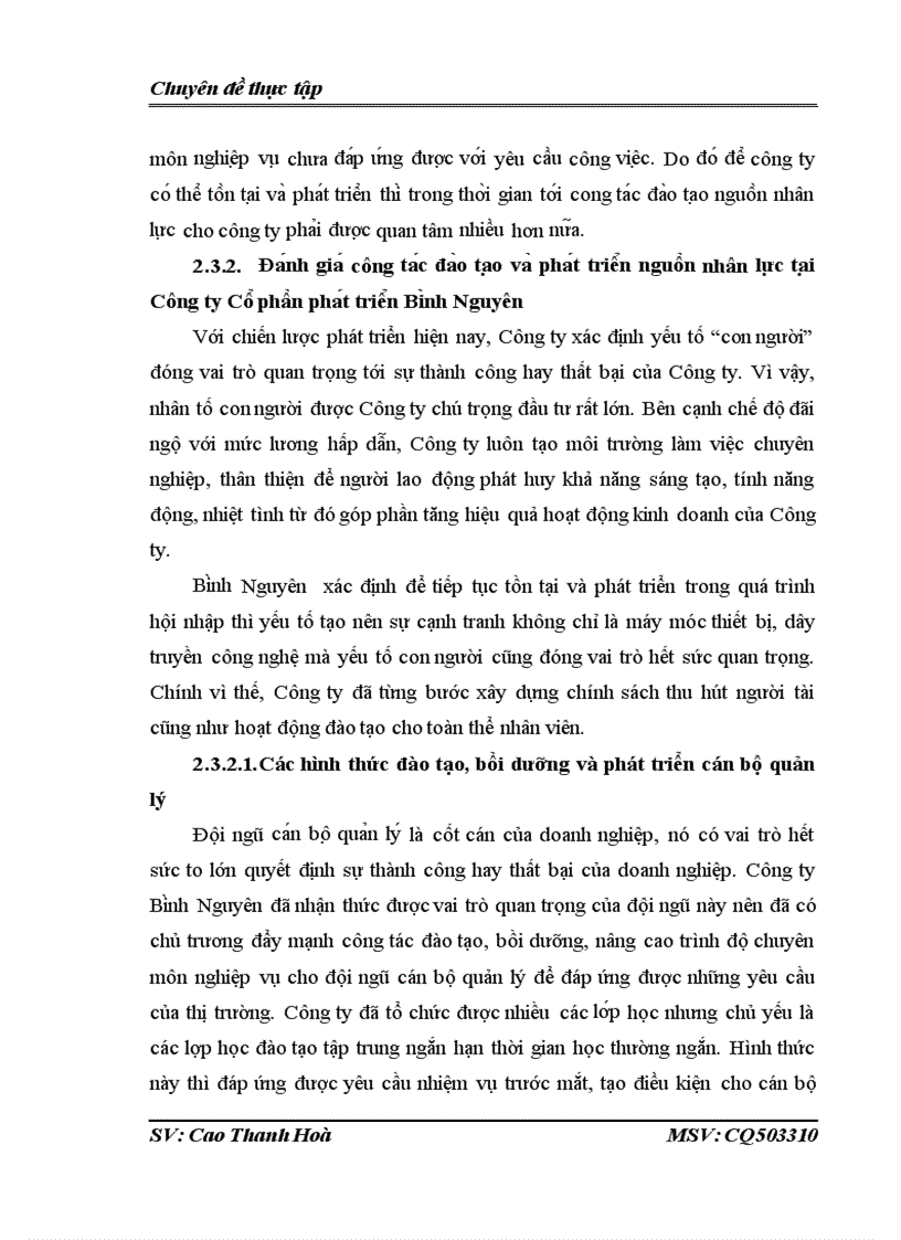 image for page Một số giải pháp nâng cao kết quả đào tạo và phát triển nguồn nhân lực tại Công ty cổ phần phát triển Bình Nguyên