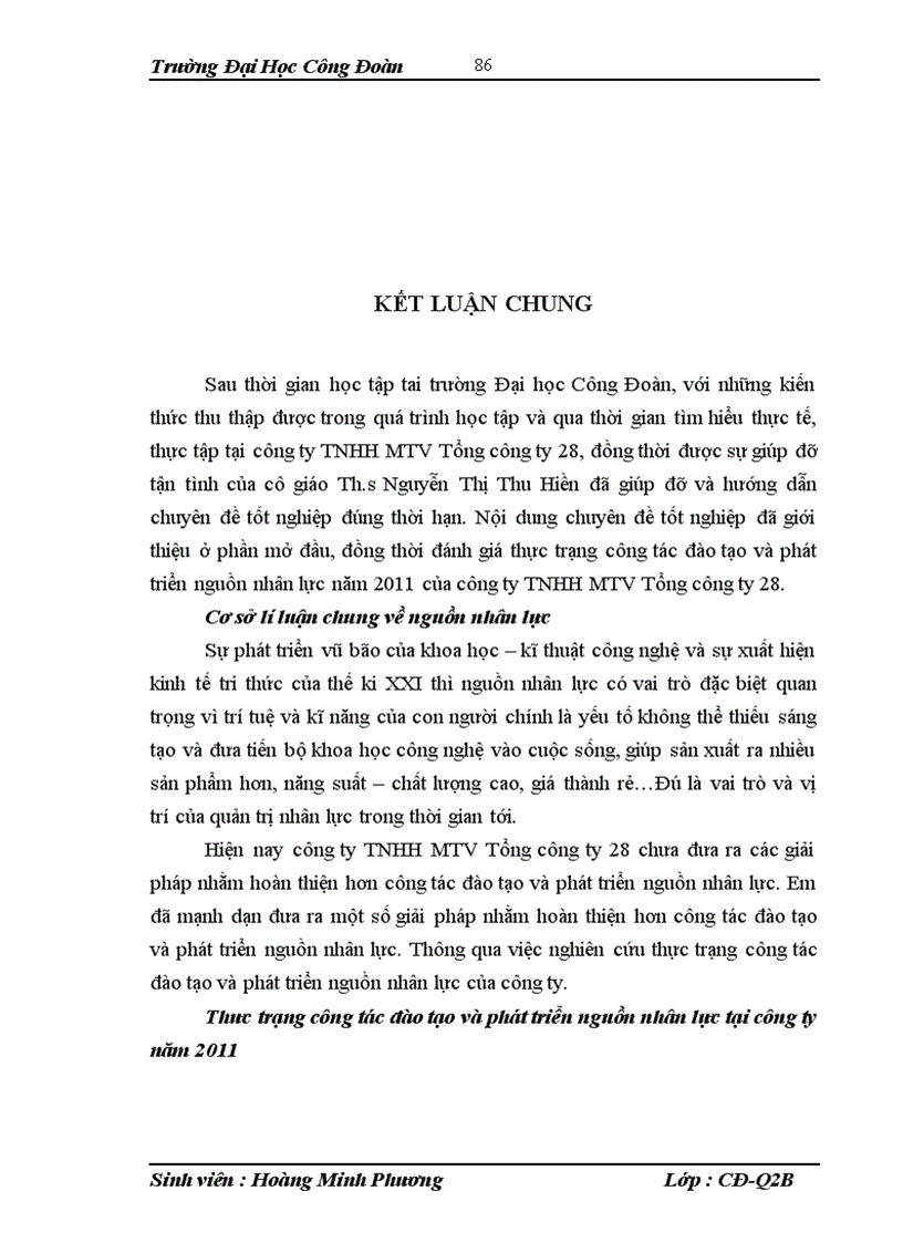 image for page Hoàn thiện công tác đào tạo và phát triển nguồn nhân lực trong công ty TNHH MTV Tổng công ty 28