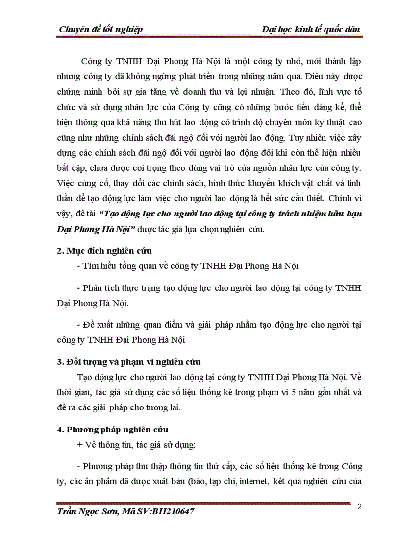 image for page Tạo động lực cho người lao động tại công ty trách nhiệm hữu hạn Đại Phong Hà Nội