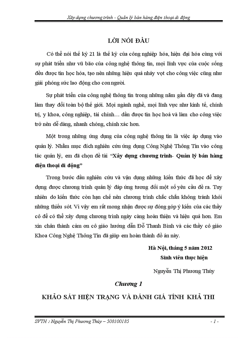 image for page Xây dựng chương trình Quản lý bán hàng điện thoại di động