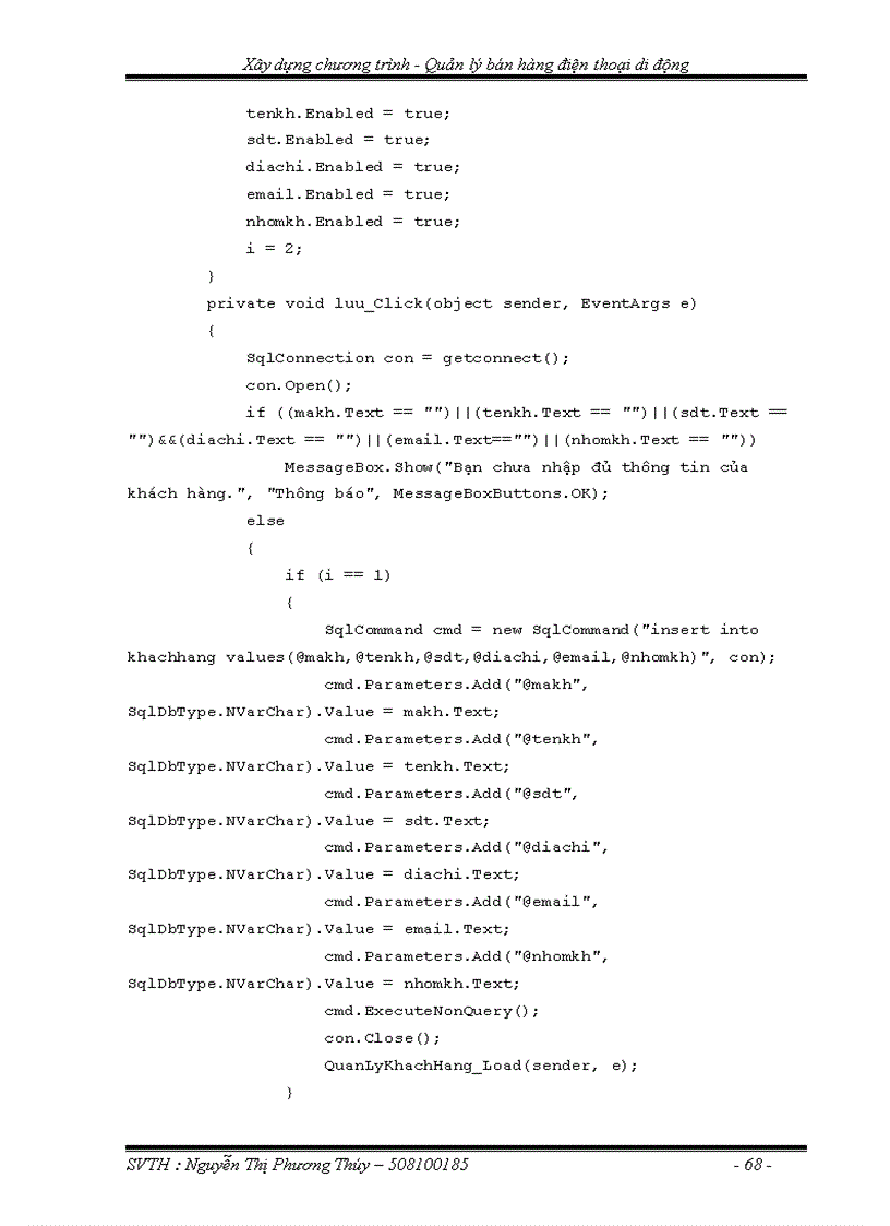image for page Xây dựng chương trình Quản lý bán hàng điện thoại di động