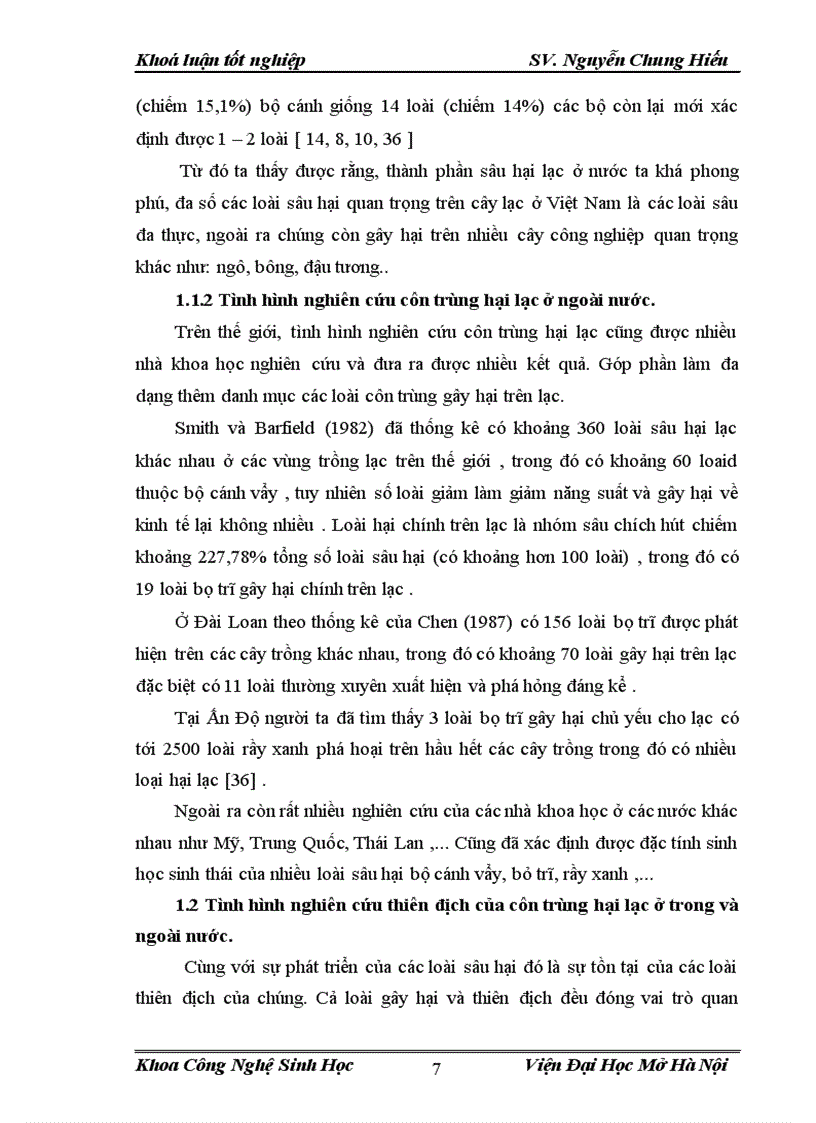 image for page Điều tra nghiên cứu sự đa dạng về thành phần loài côn trùng và đặc điểm sinh học sinh thái của sâu xám Agrotis ypsilon Trên cây lạc tại vùng ngoại thành Hà Nội vụ Xuân Hè 2012