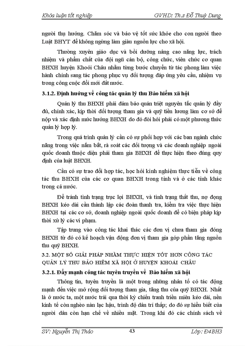image for page Công tác quản lý thu Bảo hiểm xã hội bắt buộc tại huyện Khoái Châu thực trạng và giải pháp