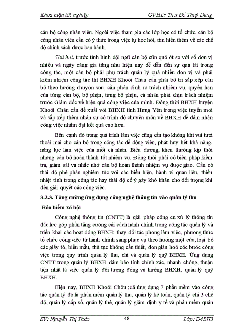 image for page Công tác quản lý thu Bảo hiểm xã hội bắt buộc tại huyện Khoái Châu thực trạng và giải pháp