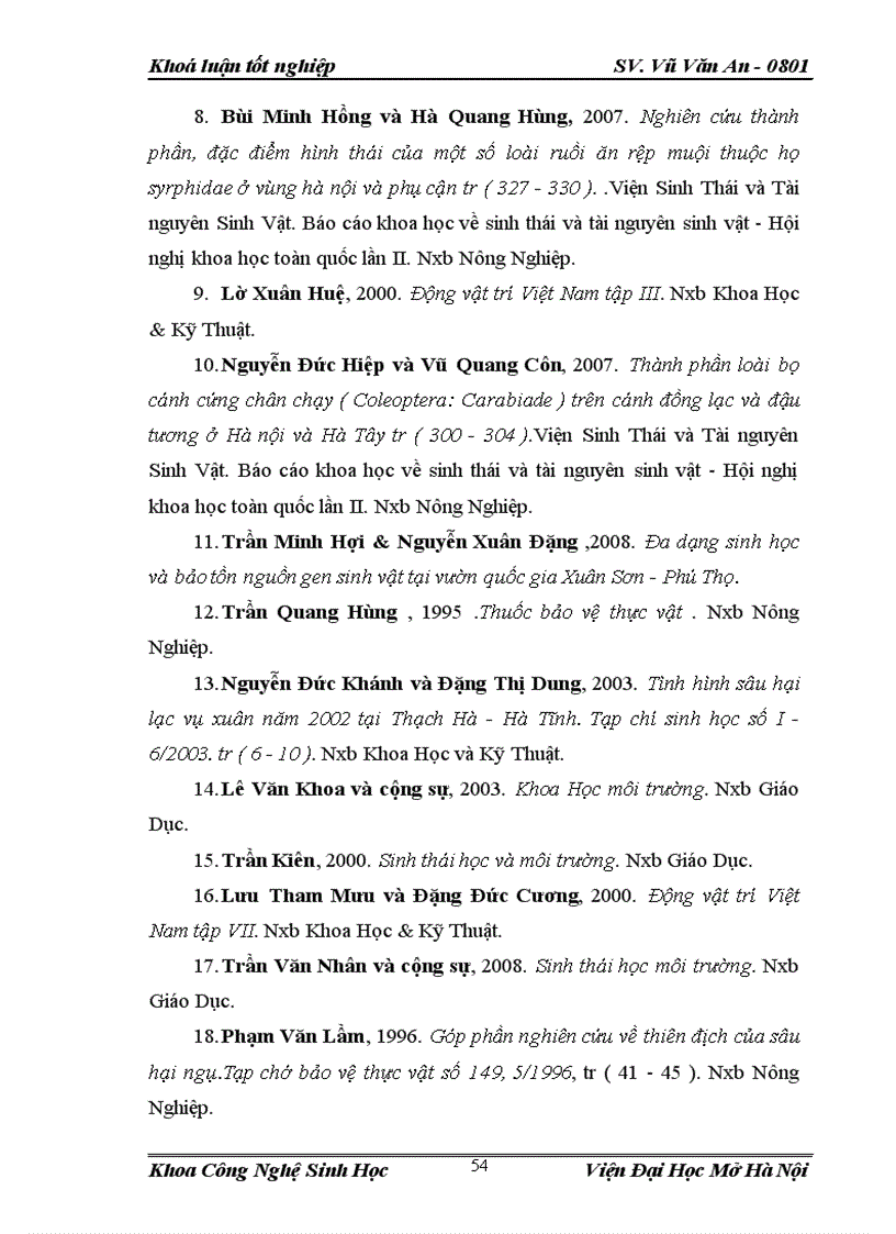 image for page Điều tra nghiên cứu sự đa dạng về thành phần loài côn trùng và đặc điểm sinh học sinh thái của loài sâu róm 4 gù 2 vàng 2 vệt đen Orgyia sp trên cây lạc tại vùng ngoại thành Hà Nội vụ Xuân Hè 2012