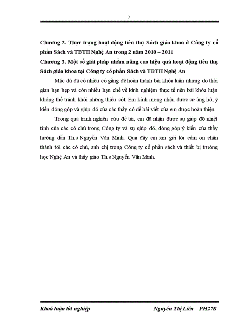 image for page Hoạt động tiêu thụ Sách giáo khoa tại Công ty cổ phần Sách và thiết bị trường học Nghệ An trong 2 năm 2010 201