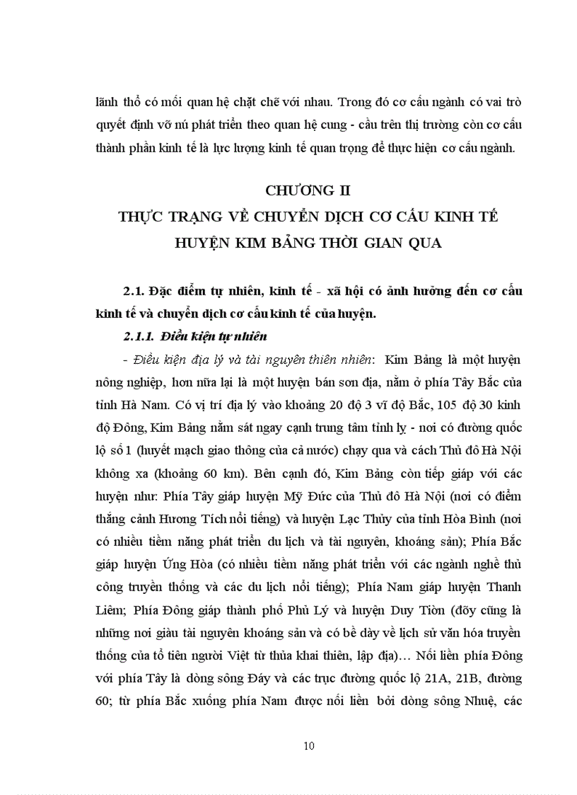 image for page Chuyển dịch cơ cấu kinh tế huyện Kim Bảng theo hướng CNH HĐH giai đoạn 2010 2015