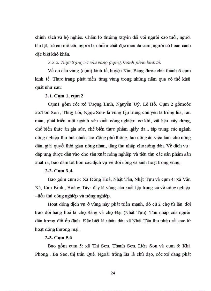 image for page Chuyển dịch cơ cấu kinh tế huyện Kim Bảng theo hướng CNH HĐH giai đoạn 2010 2015