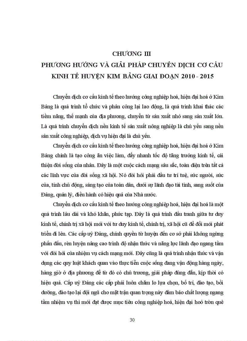 image for page Chuyển dịch cơ cấu kinh tế huyện Kim Bảng theo hướng CNH HĐH giai đoạn 2010 2015