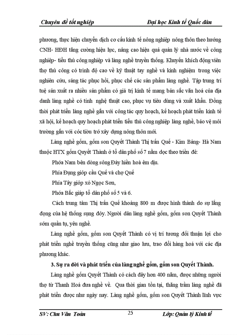 image for page Thực trạng và một số giải pháp duy trì phát triển làng nghề gốm Quyết Thành Thị trấn Quế