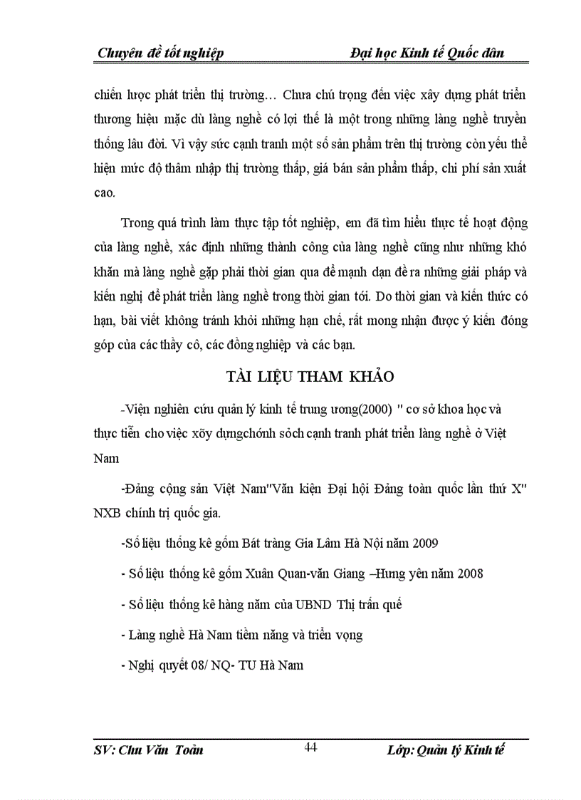 image for page Thực trạng và một số giải pháp duy trì phát triển làng nghề gốm Quyết Thành Thị trấn Quế