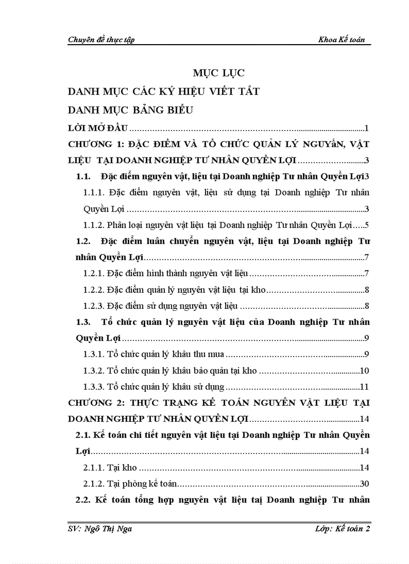 image for page Hoàn thiện kế toán nguyên vật liệu tại Doanh nghiệp Tư nhân Quyền Lợi 4