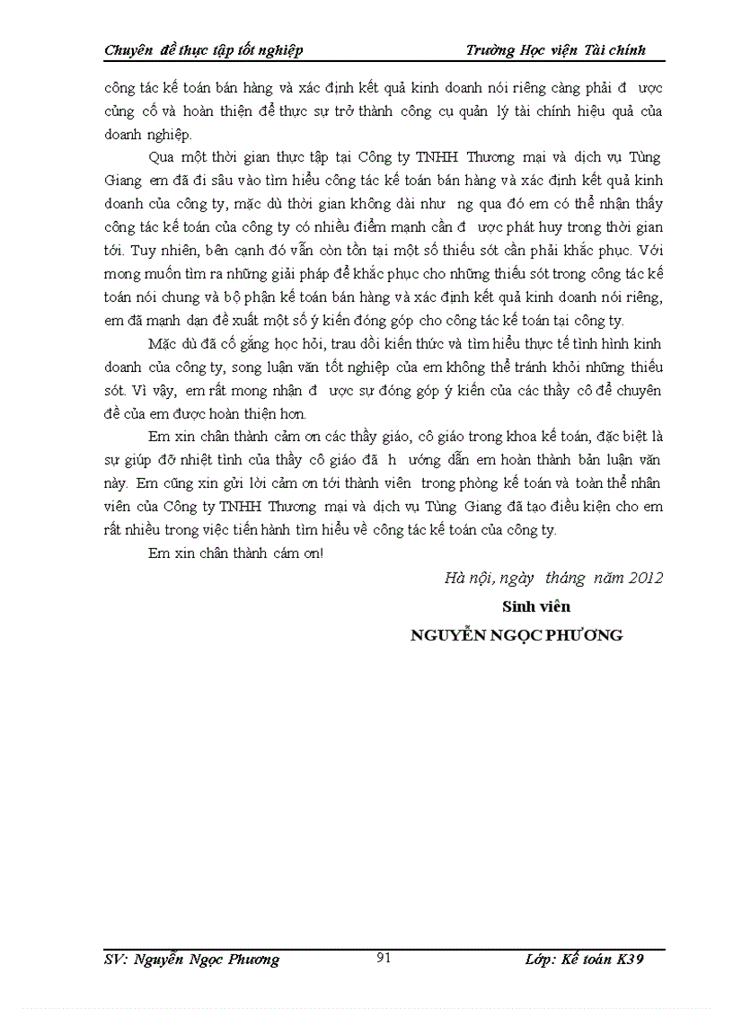 image for page Tổ chức công tác kế toán bán hàng và xác định kết quả kinh doanh tại Công ty TNHH Thương mại và dịch vụ Tùng Giang