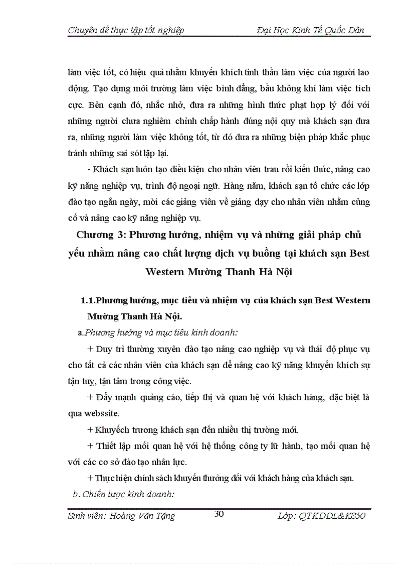 image for page Một số giải pháp nhằm nâng cao chất lượng dịch vụ buồng tại khách sạn Best Western Mường Thanh Hà Nội