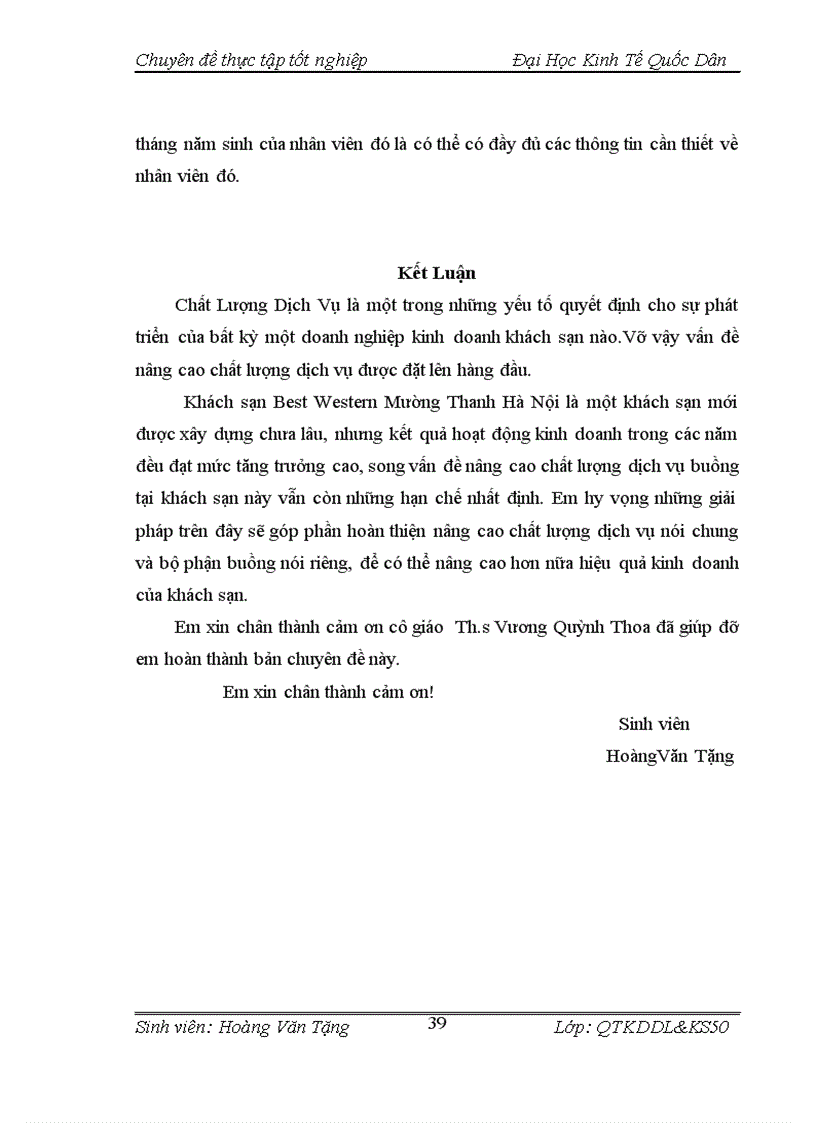 image for page Một số giải pháp nhằm nâng cao chất lượng dịch vụ buồng tại khách sạn Best Western Mường Thanh Hà Nội