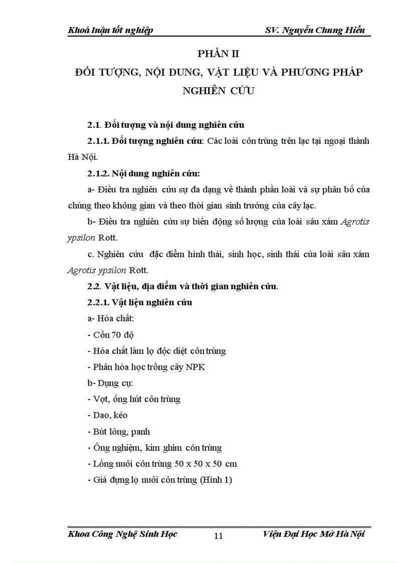 image for page Điều tra nghiên cứu sự đa dạng về thành phần loài côn trùng và đặc điểm sinh học sinh thái của sâu xám Agrotis ypsilon Trên cây lạc tại vùng ngoại thành Hà Nội vụ Xuân Hè 2012