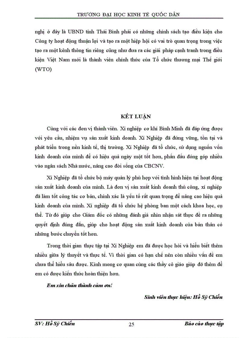 image for page Báo cáo thực tập tại Xí nghiệp cơ khí Bình Minh