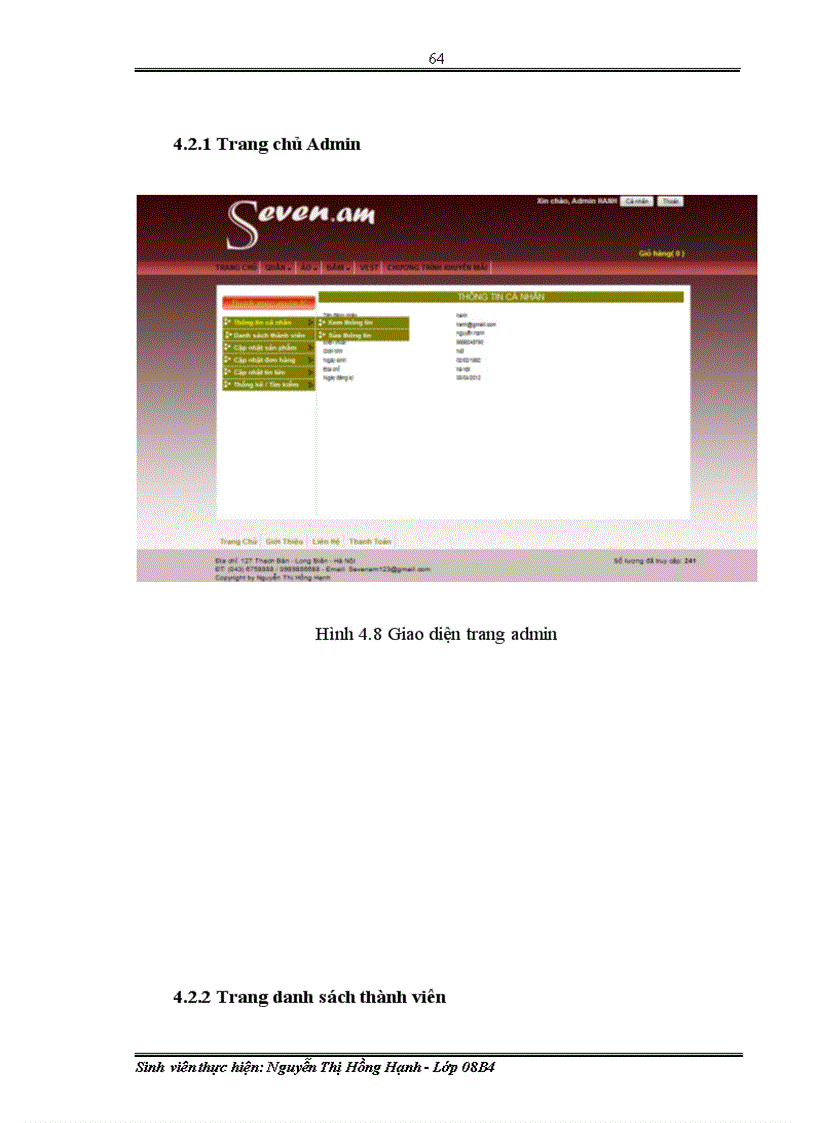 image for page Xây dựng website giới thiệu và bán sản phẩm cho công ty Seven am