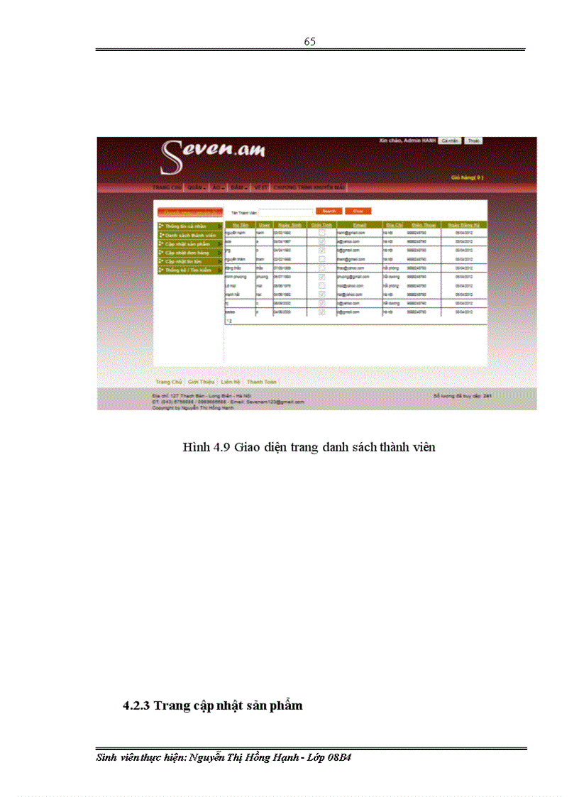 image for page Xây dựng website giới thiệu và bán sản phẩm cho công ty Seven am
