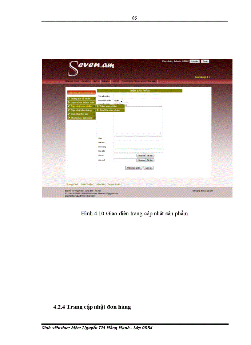 image for page Xây dựng website giới thiệu và bán sản phẩm cho công ty Seven am