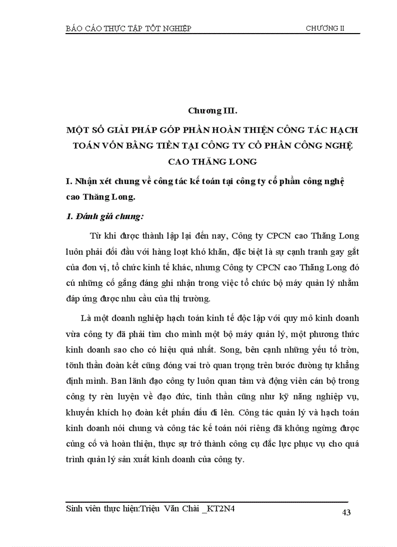 image for page Kế toán vốn bằng tiền tại công ty cổ phần công nghệ cao Thăng Long