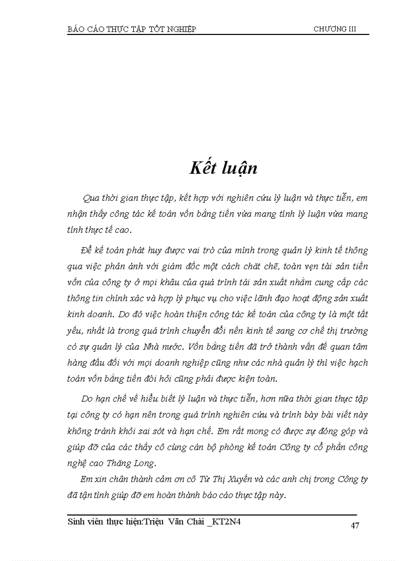 image for page Kế toán vốn bằng tiền tại công ty cổ phần công nghệ cao Thăng Long