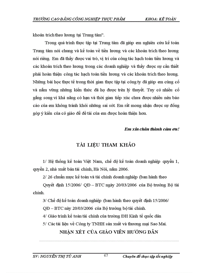 image for page Kế toán tiền lương và các khoản trích theo lương tại trung tâm hỗ tợ nông dân quản lý bền vững đất đai