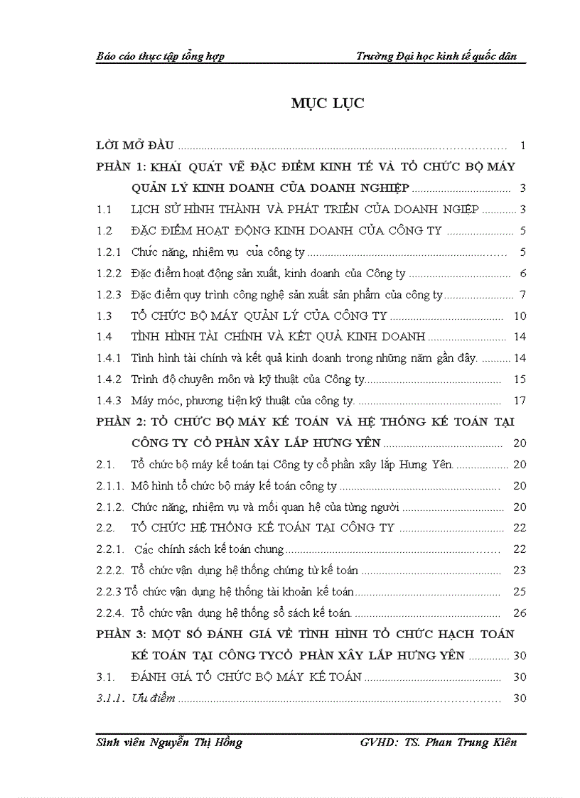 image for page Một số đánh giá về tình hình tổ chức hạch toán kế toán tại công ty cổ phần xây lắp Hưng Yên 1