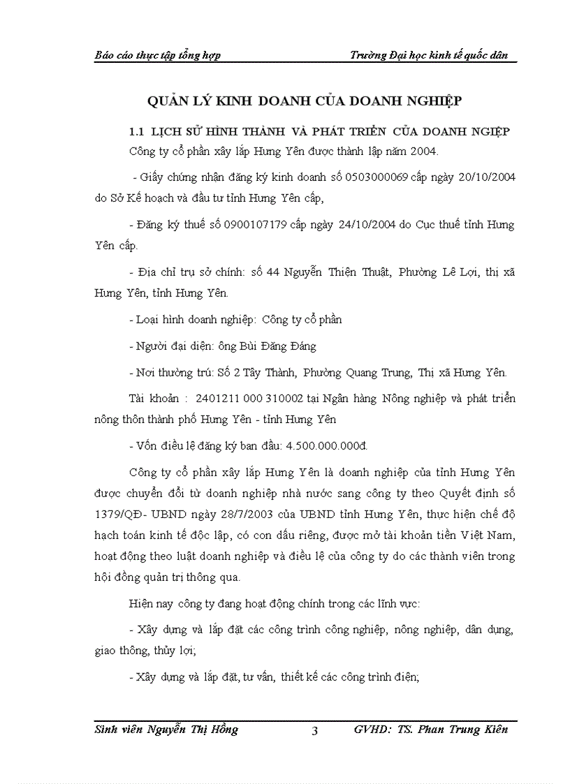 image for page Một số đánh giá về tình hình tổ chức hạch toán kế toán tại công ty cổ phần xây lắp Hưng Yên 1