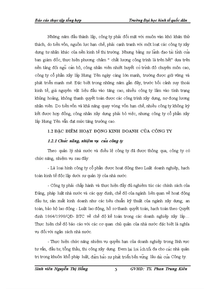 image for page Một số đánh giá về tình hình tổ chức hạch toán kế toán tại công ty cổ phần xây lắp Hưng Yên 1