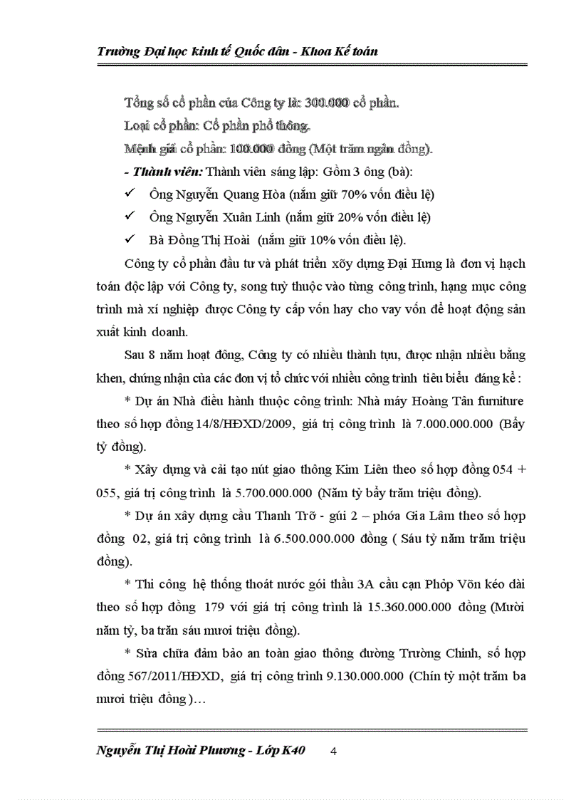 image for page Một số đánh giá về tình hình tổ chức hạch toán kế toán tại Công ty cổ phần đầu tư và phát triển xây dựng Đại Hưng