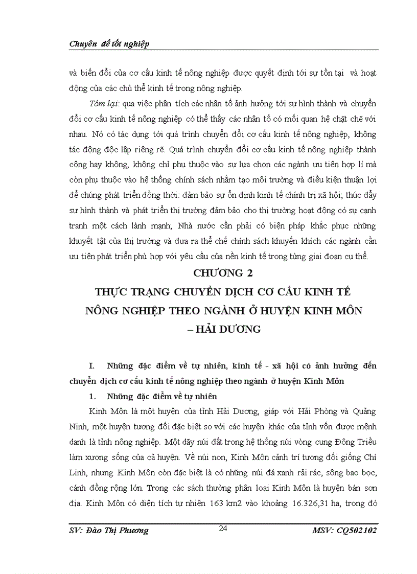 image for page Thực trạng chuyển dịch cơ cấu kinh tế nông nghiệp theo ngành ở huyện kinh môn hải dương