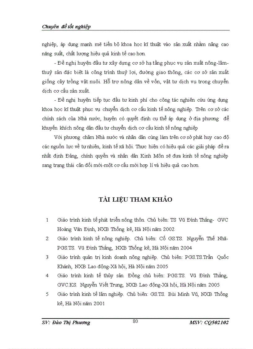 image for page Thực trạng chuyển dịch cơ cấu kinh tế nông nghiệp theo ngành ở huyện kinh môn hải dương