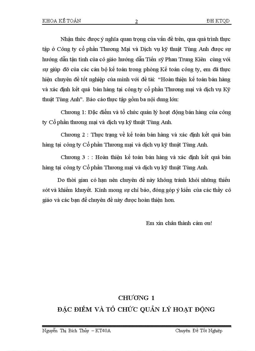 image for page Hoàn thiện kế toán bán hàng và xác định kết quả bán hàng tại công ty cổ phần Thương mại và dịch vụ Kỹ thuật Tùng Anh