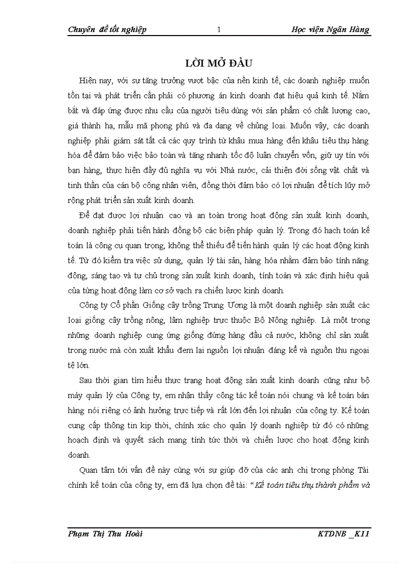 image for page Kế toán tiêu thụ thành phẩm và xác định kết quả tiêu thụ thánh phẩm tại công ty Cổ phần Giống cây trồng Trung Ương 1